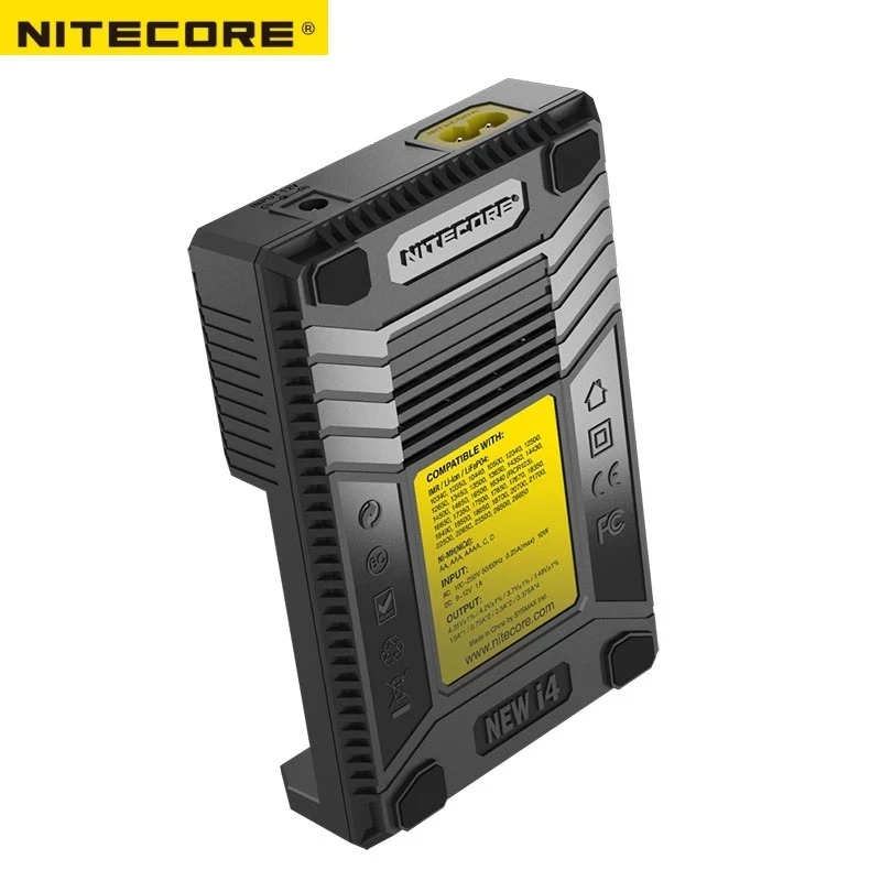 Nitecore New I4 Smart Charger 18650 14500 16340 26650 LCD Li-ion Fast Charger 12V Charing Fully Automatic for A AA AAA Batteries