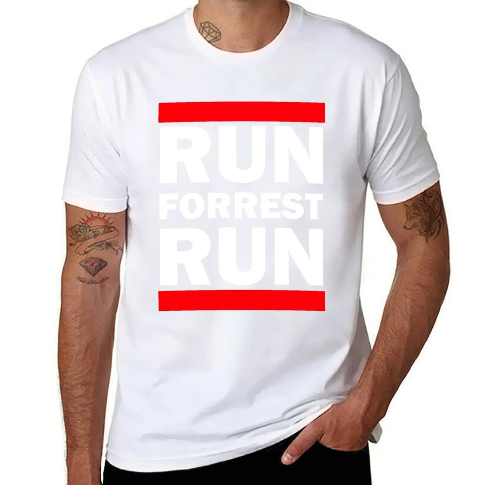

Run Forrest, Run! Forrest Gump Parody T-Shirt man t shirts cotton man t shirts high quality luxury brand T-Shirt