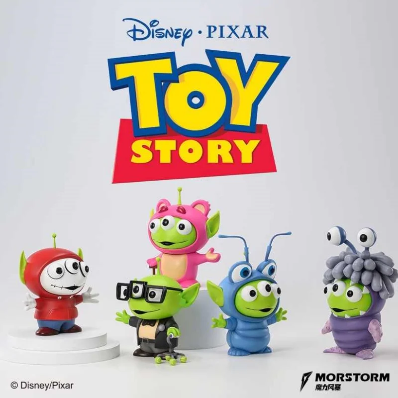 Genuine Disney Morstorm Toy Story Pixar Alien Three-Eyed Monster Strawberry Bear Costume Doll Cute Doll Figures Gift Toy