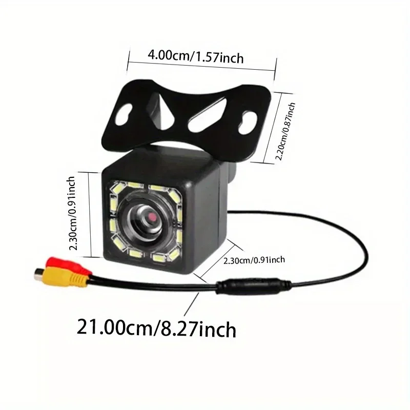 1pc Reversing Image Night Vision 12LED Lights Auto Camera HD CCD Auto Front View Camera Wide Angle Car Rear View Camera RV