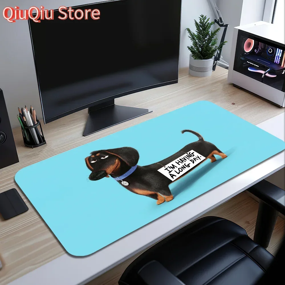 

D-Dachshund собака мультфильмы коврик для мыши настольный коврик большой нескользящий противоскользящий клавиатура эргономичный офисный резиновый ПК домашний заказ