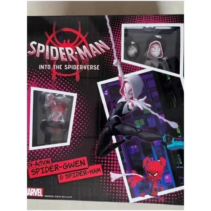 2024 Marvel Spiderman Gwen Peter Action Figure Anime Spider-verse Collection Sentinel Miles Morales Figures Christmas Toys Gifts