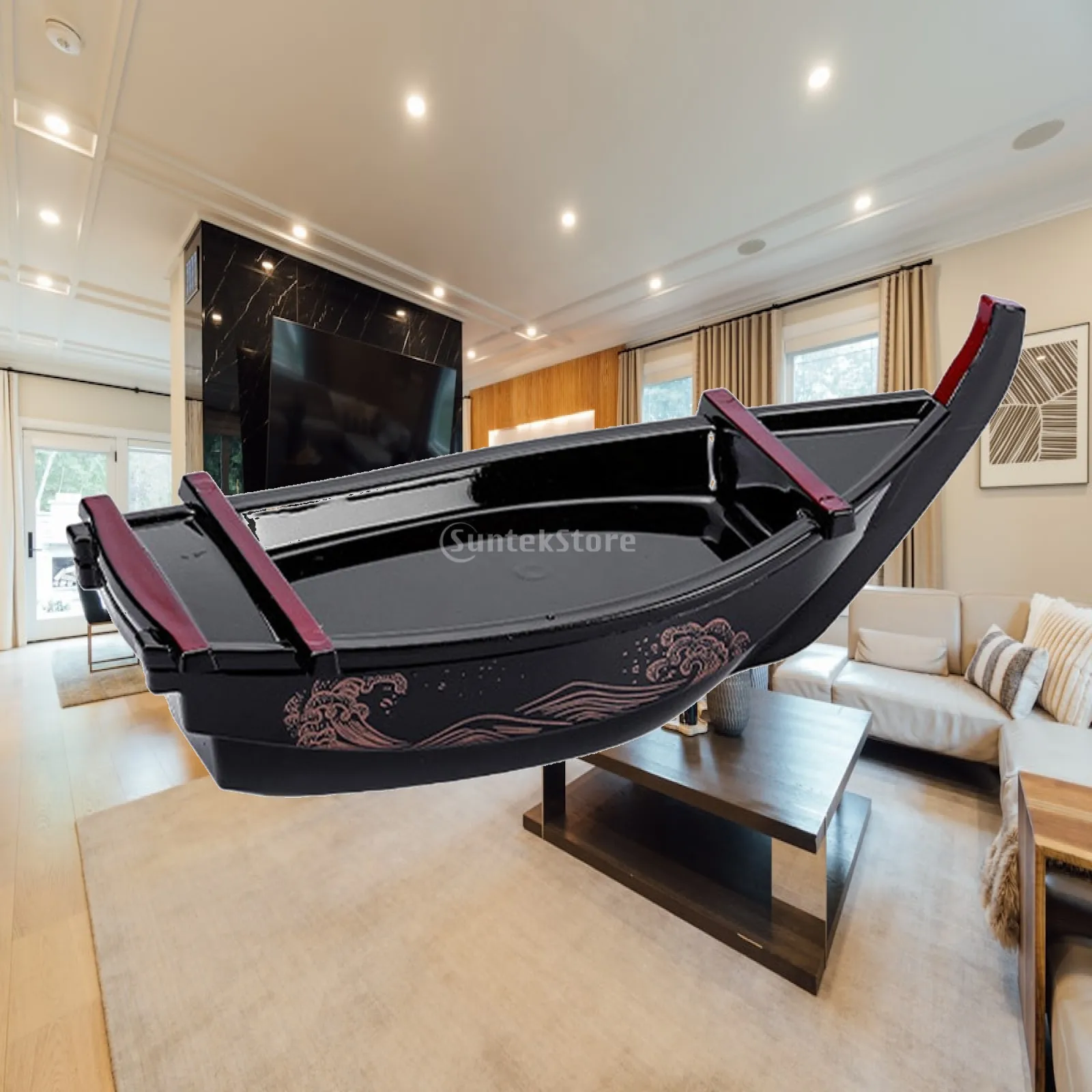 Sushi Plate Boat Serving Tray Decorative Platter Sushi Sashimi Plate Elegant Table Decor for Dining Room Celebration
