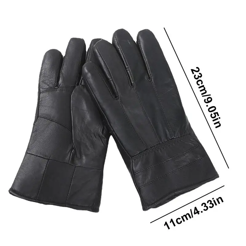 Gants de ski thermiques en cuir, mitaines d'équitation, coupe-vent, résistants au froid, cyclisme en plein air, moto, hiver