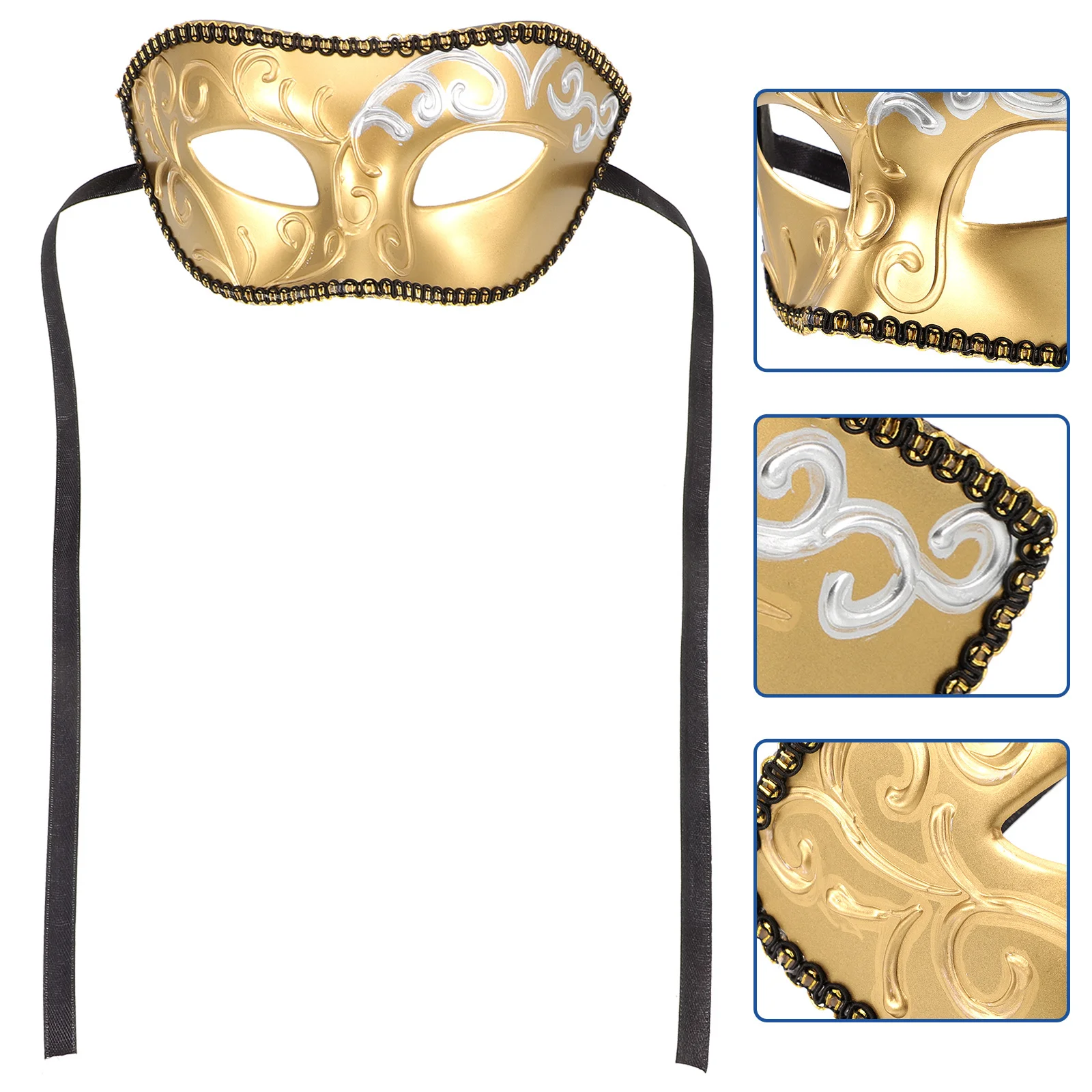 หน้ากากครึ่งหน้า น้ำหนักเบา สวมใส่สบาย สำหรับผู้ชาย งานปาร์ตี้ฮาโลวีน งานเต้นรำสวมหน้ากาก คอสเพลย์ อุปกรณ์ประกอบฉากงานเทศกาล ชุดแฟนซี