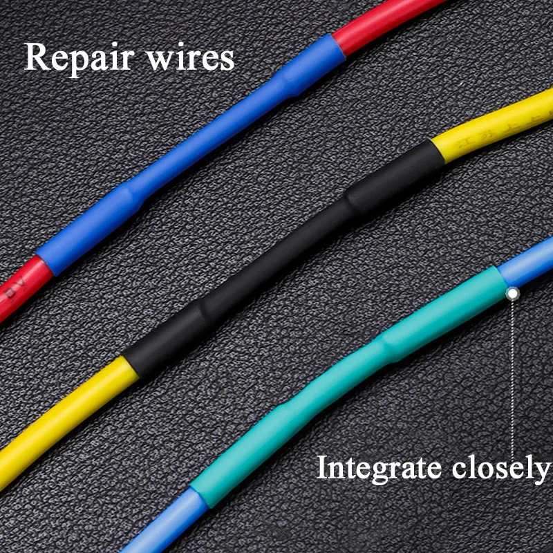 1M 3:1 Heat Shrink Tube with Glue Polyolefin Shrinking Assorted Heat Shrink Tube Wire Cable Sleeving Tubing