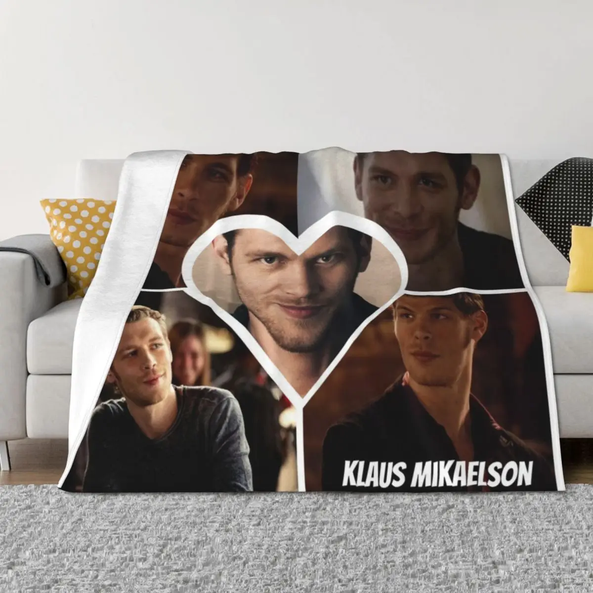 

klaus mikaelson ,the originals ,the vampirediaries ,tvd ,damon salvatore Throw Blanket Bed Furry Tourist Blankets