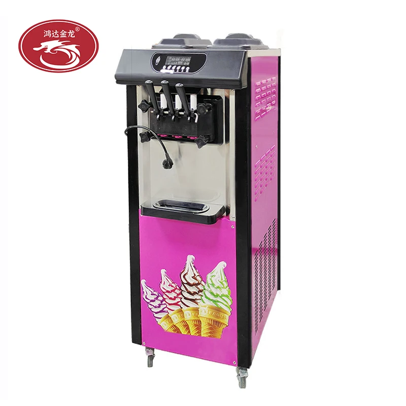 

Good Quality Ice Cream Maker Automatic 3 Flavors Soft Serve Ice Cream Making Machines for Business