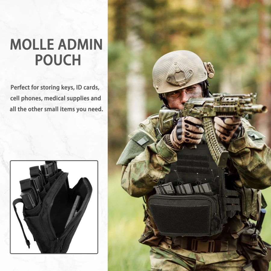 Outdoor Tactical MOLLE Camo Nylon Open Top Triple Magazine Pouch for Airsoft Paintball Shooting Hunting - view 6