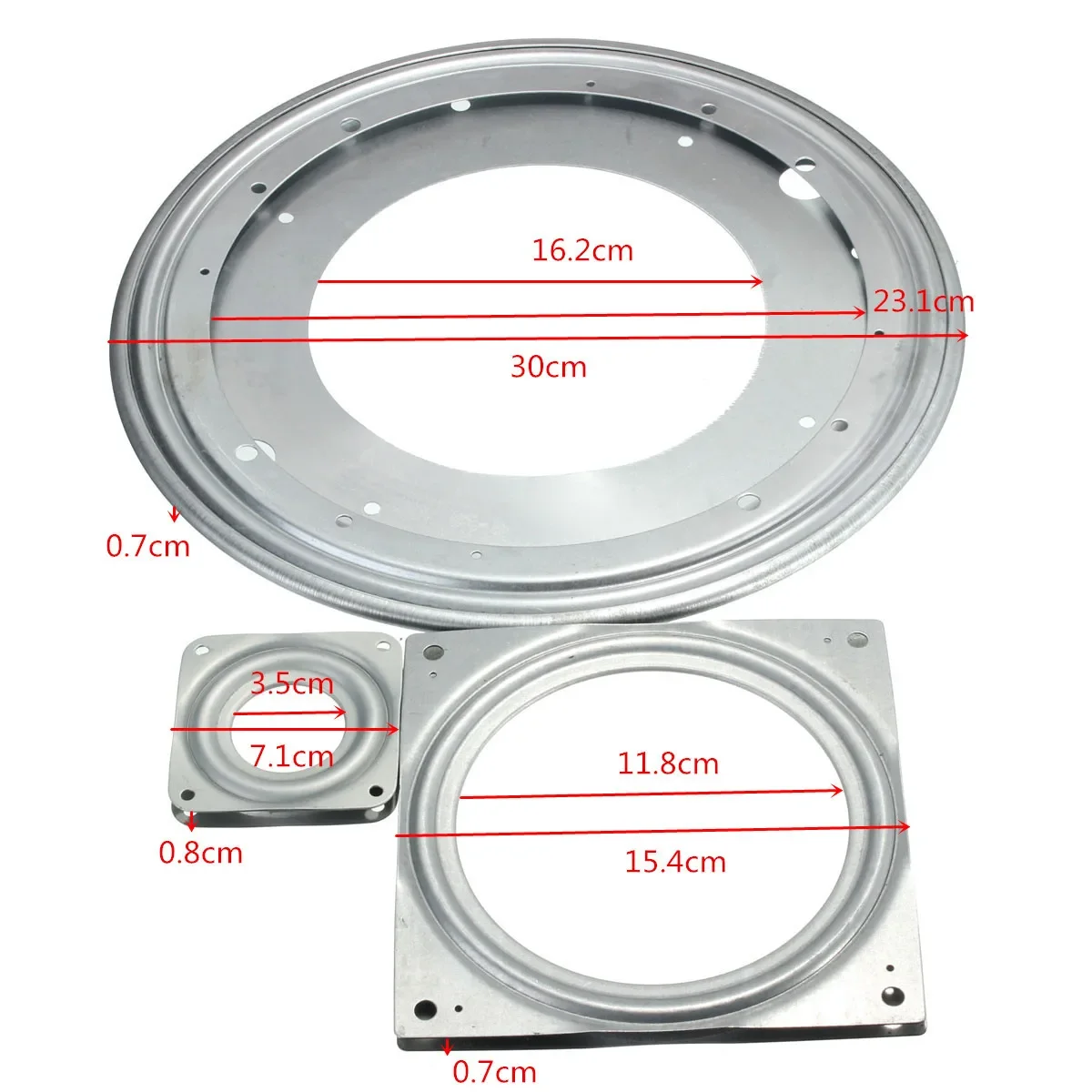 3 inch For TV Rack Desk Table Smoothly Square/Round Heavy Metal Bearing Rotating Swivel-Turntable Plate for Corner Cabinets