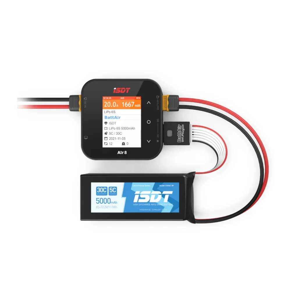 ISDT BattAir Plugin BMS Voltage Checker Bluetooth Smart Controller Bluetooth Control APP Plug Life/LiPo/LiHv/ULiHv