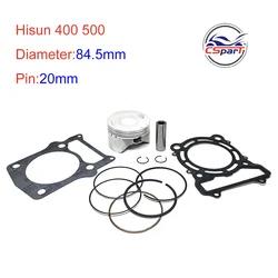 HS400 HS500 84.5mm Piston Kit  For HISUN 400CC 500CC 400 500 ATV QUAD   PARTS