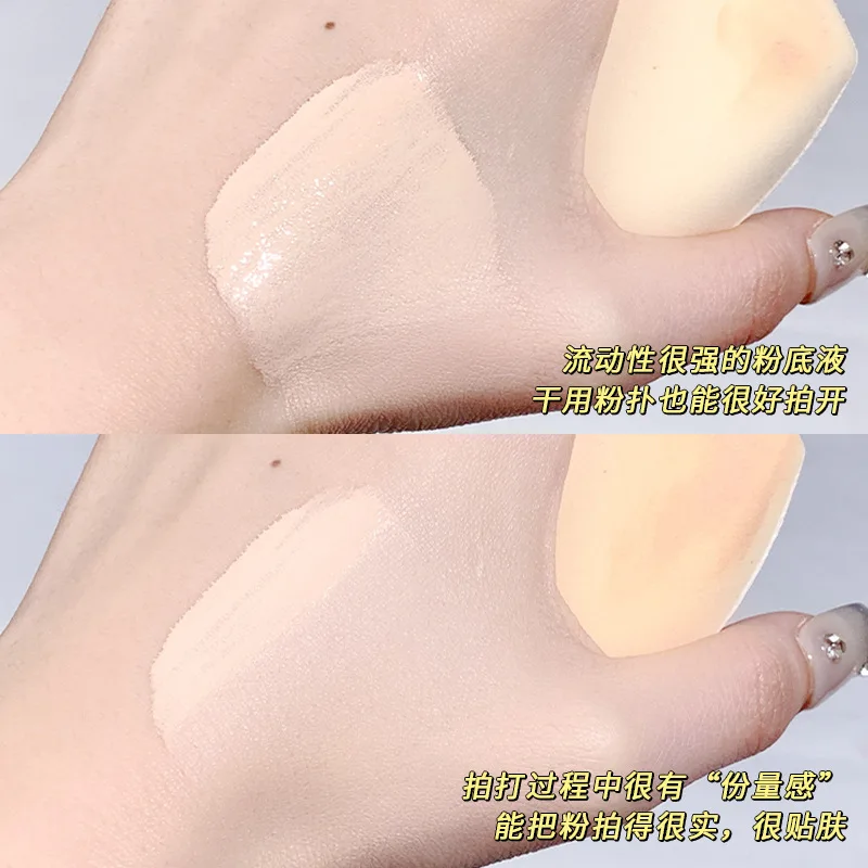 이Cute Cartoon Powder Puff Almofada de ar Fundação Corretivo Maquiagem Cosméticos Puff Algodão elástico Dupla utilização de esponjas secas e molhadas