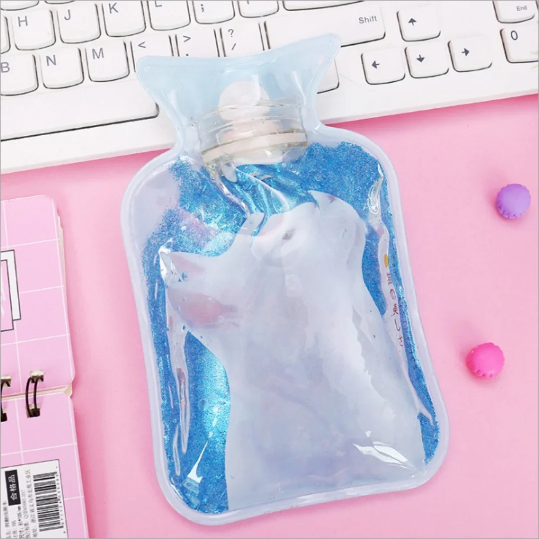 Cute Water Hot Water Bag Small Flush Portable Warm Water Bag Students Warm Baby Colorful Cartoon Girl Warm Hand Treasure
