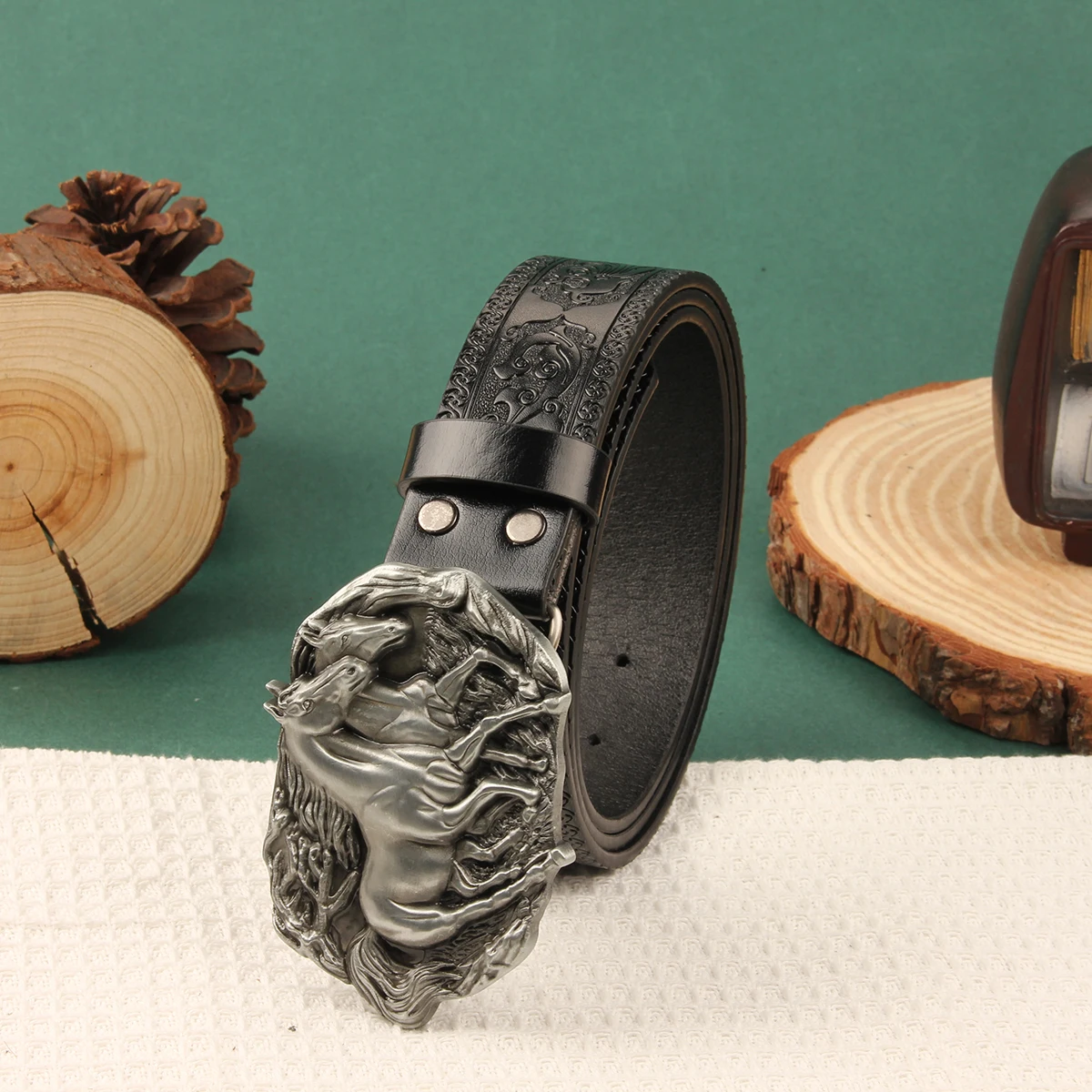 حزام خصر من البولي يوريثان مع مشبك معدني منقوش بطول قابل للتعديل حزام خصر للرجال والنساء تنورة جينز معطف ديكورات حزام الخصر