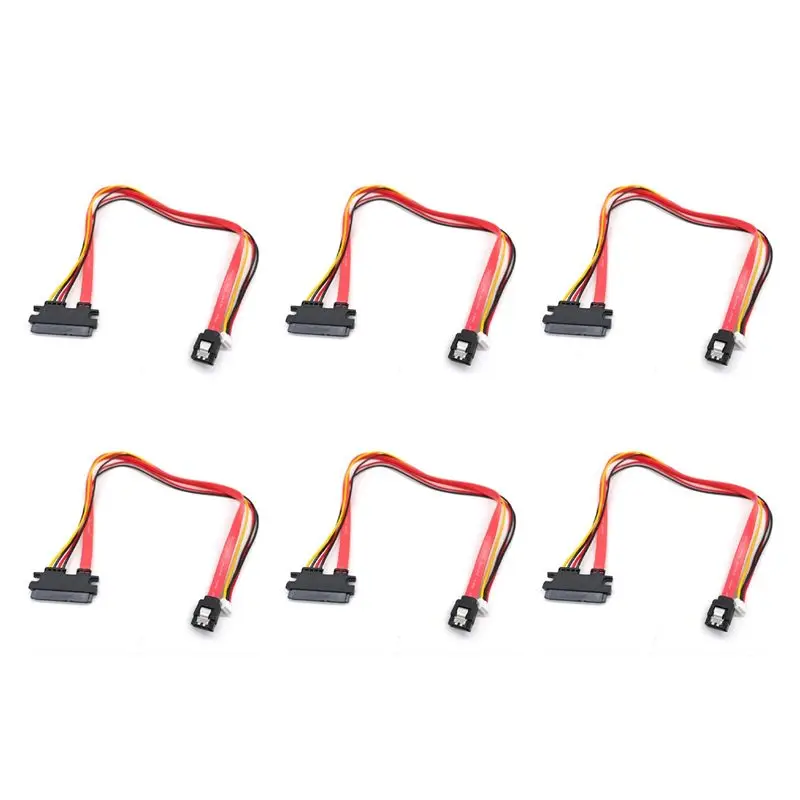 SQPP-6X Hard Drive Data Power Supply Integrated Cable Small 4Pin Female & SATA 3.0 Male To SATA 22Pin(7+15Pin) Data Cable