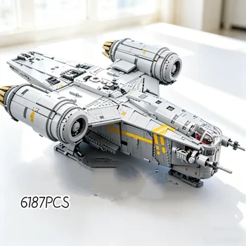 6187 ELEMENTÓW Kolekcjonerska Edycja Wysokiej Jakości Model z Klocków Duży Razor Crest MOC 75331 Klocki Konstrukcyjne Prezent na Święta dla Dorosłych