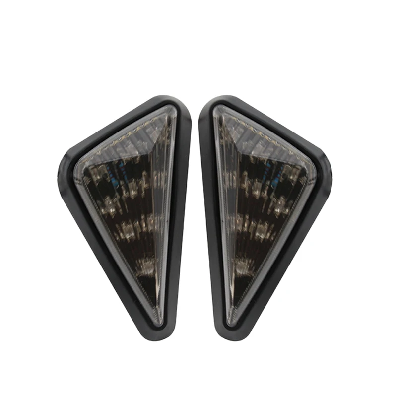 Pop 2 Pcs Flush Mount Triangle-Shaped LED Turn Signal Light, 12V Motorcycle Turn Signals Light For Suzuki Honda Yamaha
