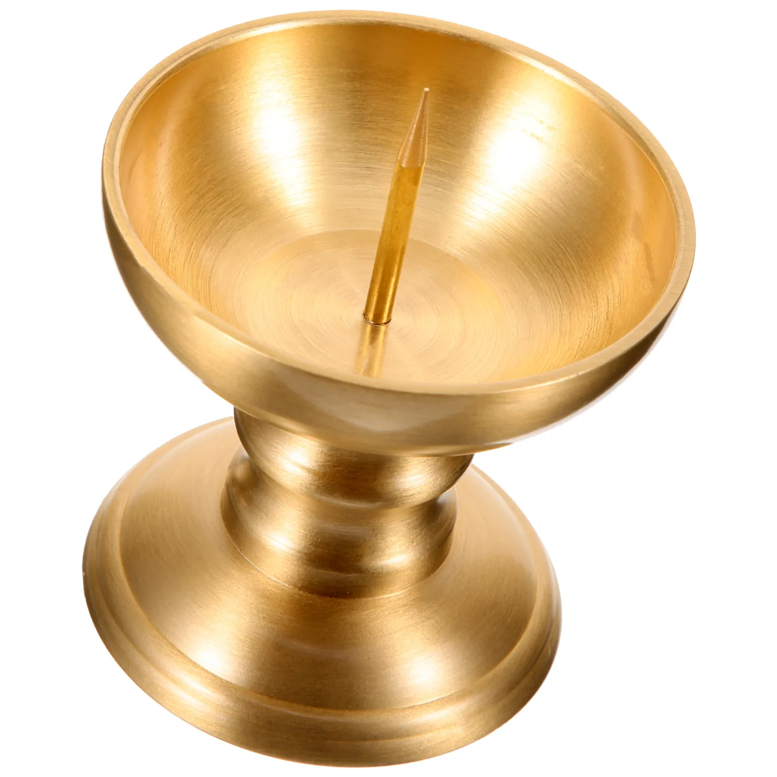 

Brass Candlestick Ornament Buddha Holder Home Decor Tibetan Votive Stand Supply Candlestick