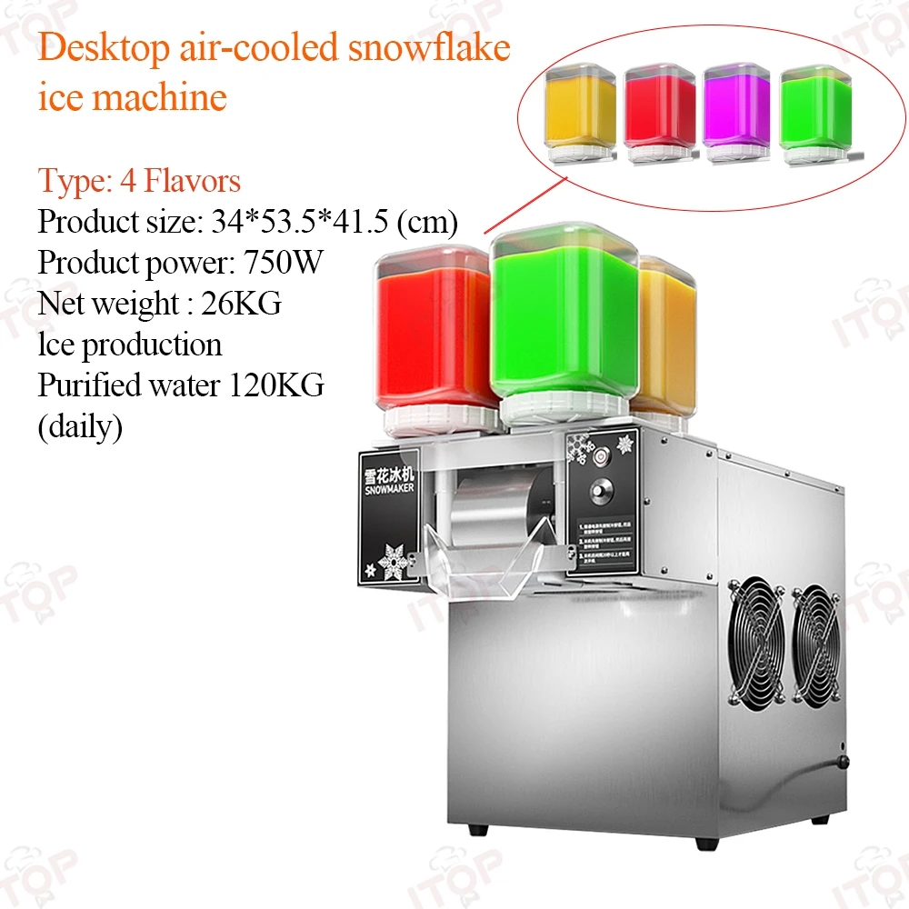 ITOP KSIM-Z 120KG/24H Korean Snowflake Ice Machine Commercial  Milk Mango Bingsu Shaver Smoothie Crusher 4 Flavors of Snow Ice