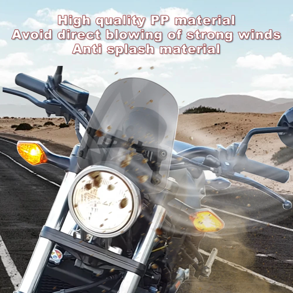 

Fit For CMX 500 Rebel CMX500 2017 2018-2025 Motorcycle Adjustable Windscreen Deflector Windshield Bracket GPS Navigation Bracket