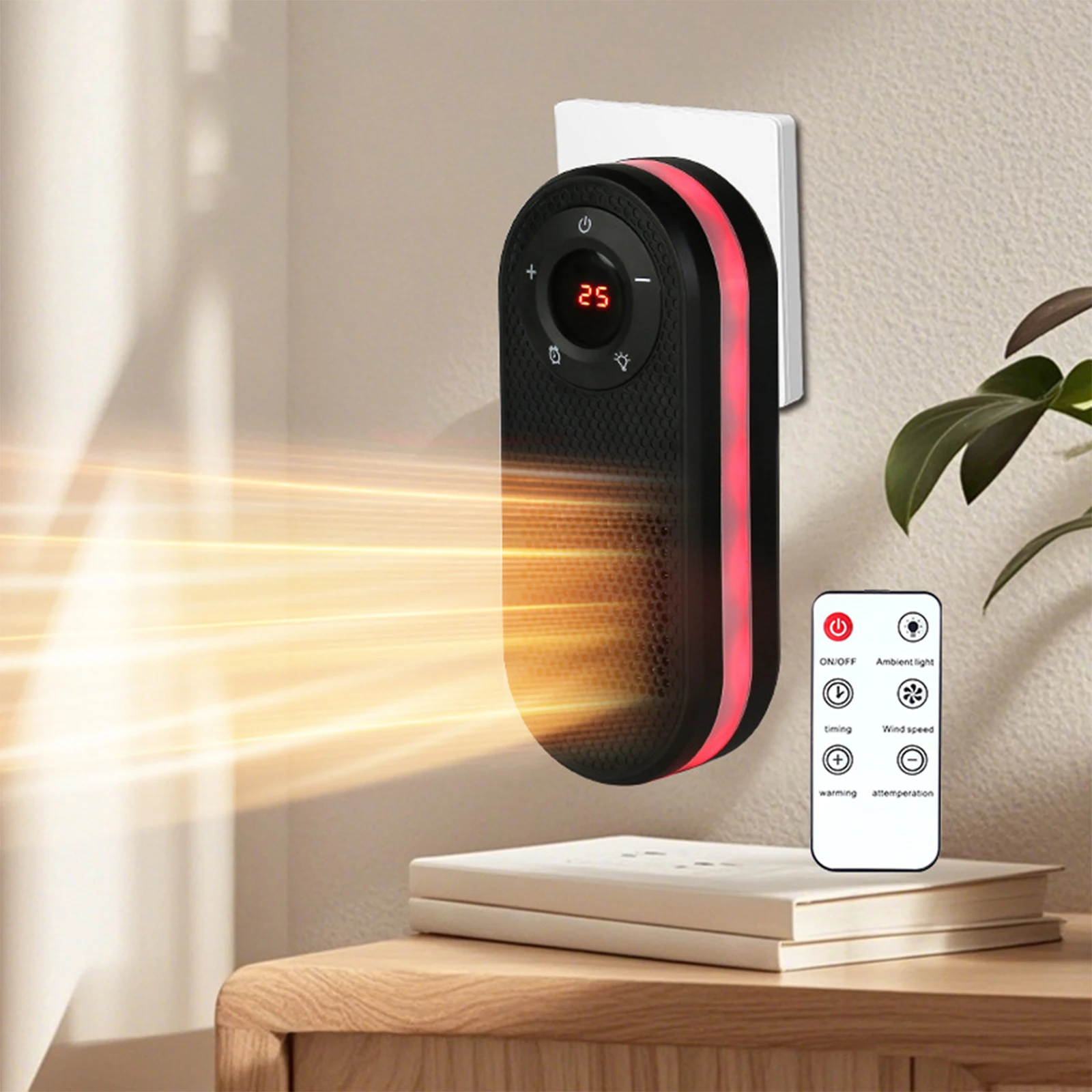 

Настенный обогреватель для помещений, небольшой быстрый нагрев, грелка для комнаты, электрическая бесшумная грелка для путешествий для стола, стола, спальни, кабинета, офиса