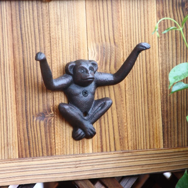 Creative Animal Monkey Decoration Hook Wall Wall Hanging Porch Store Vintage Key Rack Personalized Coat Hook