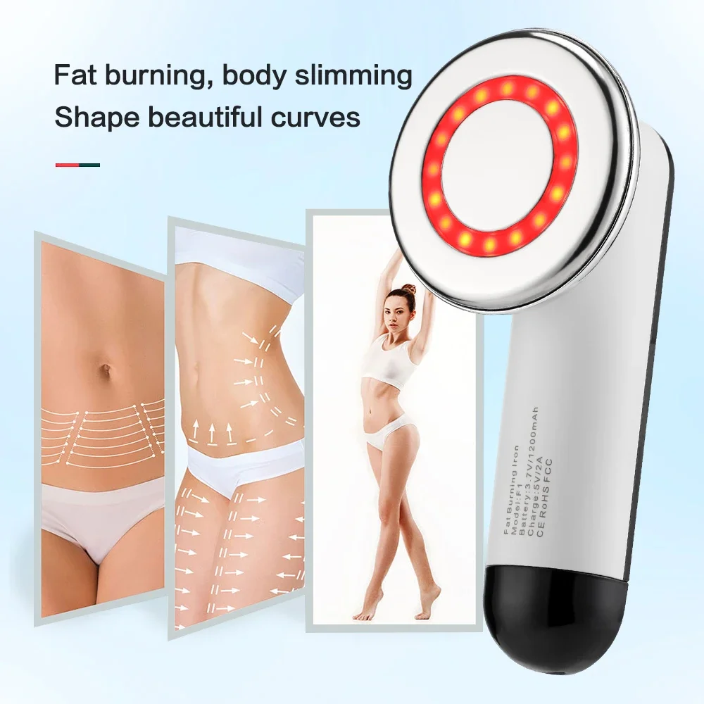 Micro-current & RF Radio Frequency Body Slimming Machine Fat Burner Slim Shaping Device Red Light Therapy Lose Weight Cellulite