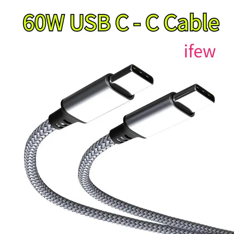 

Type USB C To C Charger Cable 60W PD CC Data Wire Line For IPhone 15 16 17 Macbook Xiaomi Samsung Camera C-C Cable 3M 5M 8M Kit