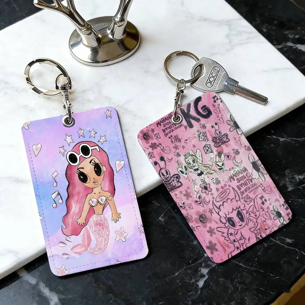 K-Karol G Singer Manana Sera Bonito Card Holder Men And Womenn Community Access Card Key Rings Accessories Gift