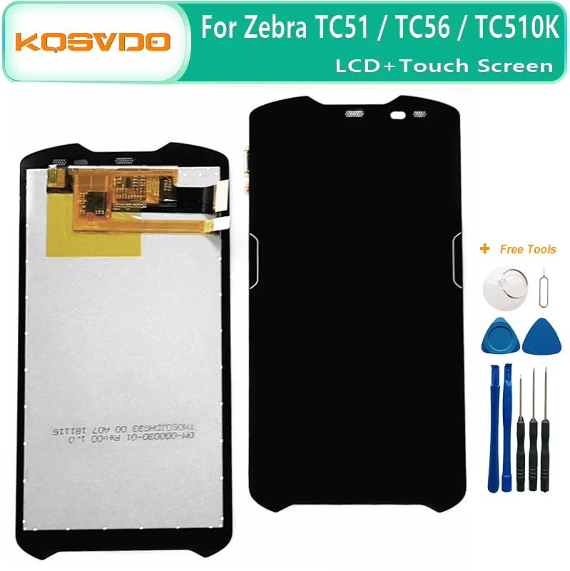 5.0 dla Zebra TC51 TC56 wyświetlacz LCD + ekran dotykowy dla TC52 TC57 TC510K TC56CJ TC56DJ wymiana ekranu LCD Digitizer Assembly