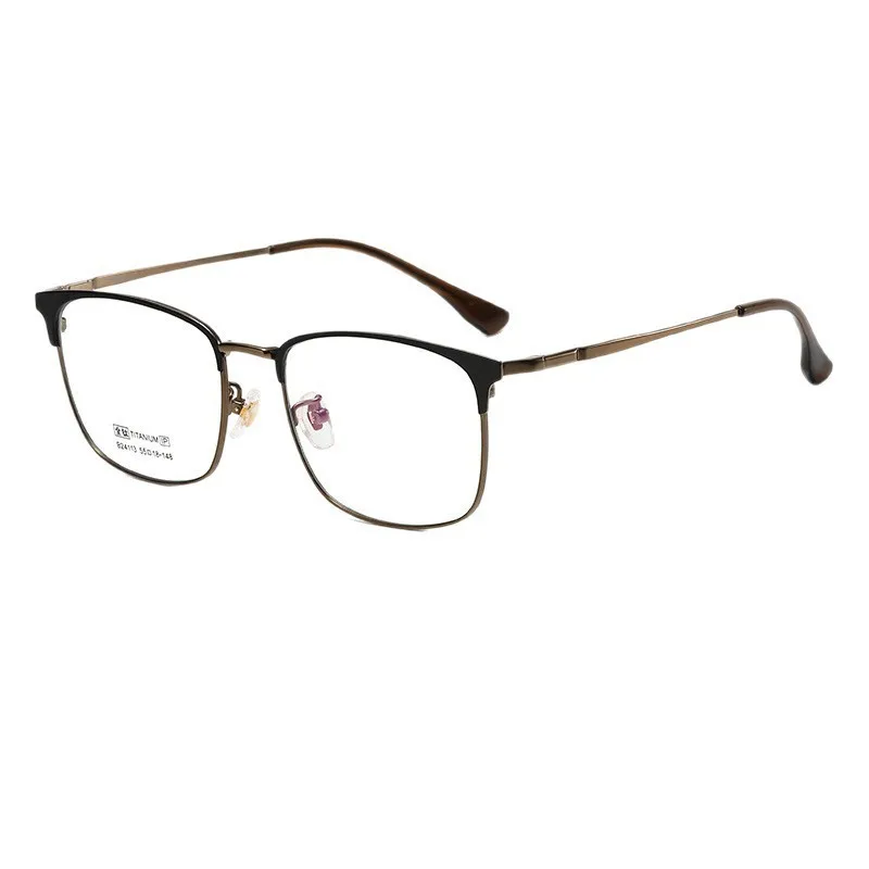 نظارات كارو من التيتانيوم النقي، نظارات طبية مربعة مضادة للضوء الأزرق لقصر النظر للرجال، نظارات بصرية تقدمية