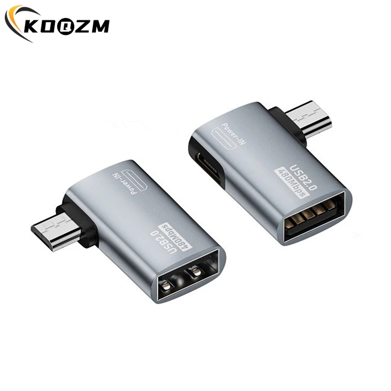 OTG Кабель-адаптер 4K, 90 градусов, с левым углом