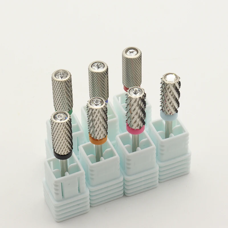Qualidade 6.5mm diamante grande barril superior redondo original carboneto de aço tungstênio manicure prego broca arquivo bom
