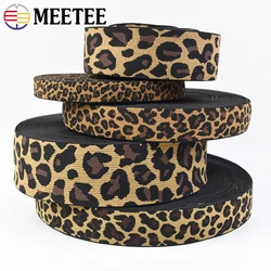 2/5/10M Leopard Elastic Band 15-50mm Jacquard Rubber Bands Sewing Clothes Yoga Pants Belt Stretch Ribbon DIY Garment Accessories