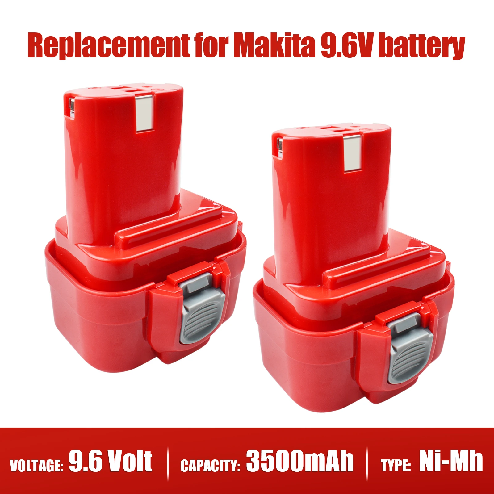 9.6V 3.5Ah For Makita 9.6V Ni-Mh Battery PA09 9100 9120 9122 9133 9134 9135 6221D 6222D 192595-8 192596-6 Screwdriver Battery