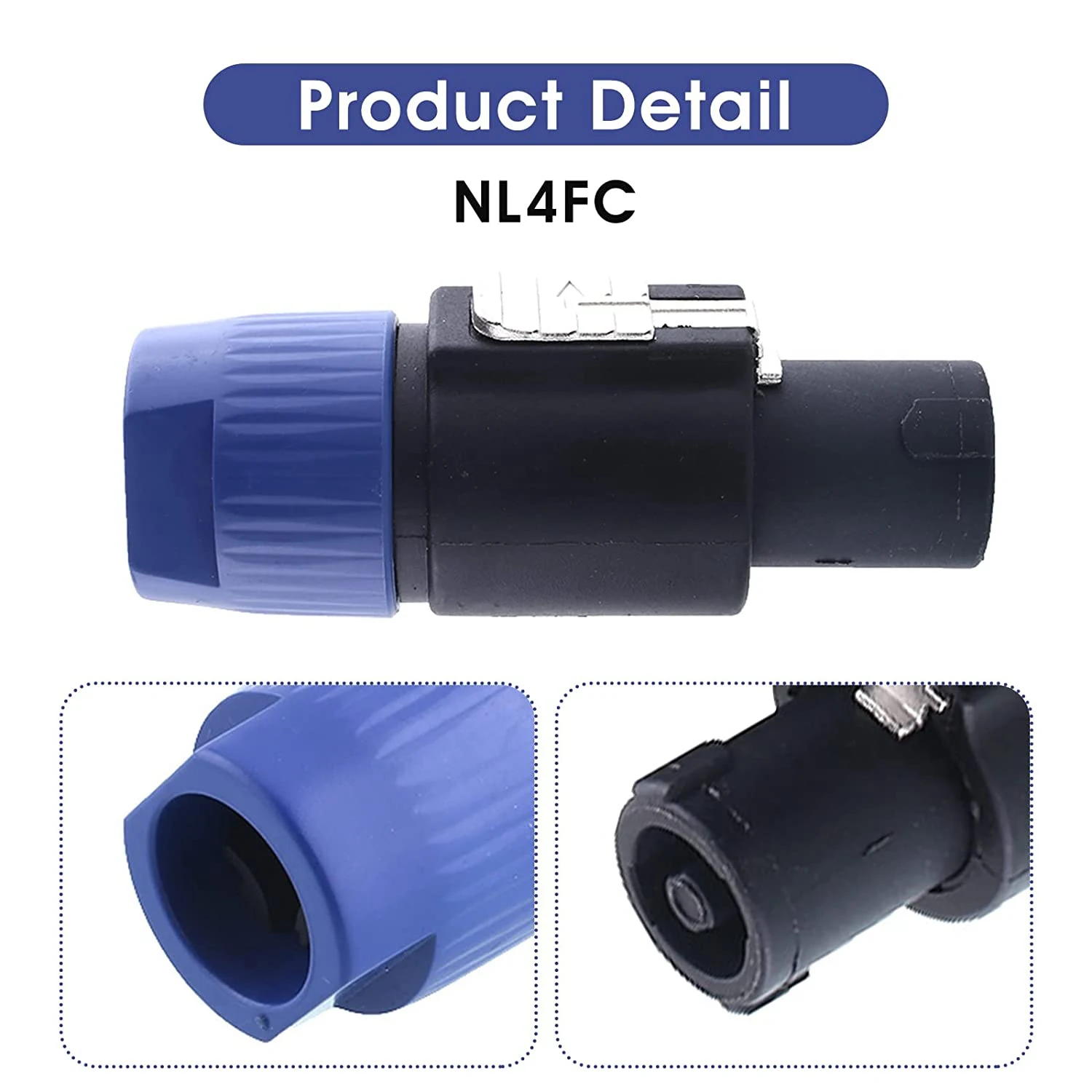 

Y14A 10 Pieces NL4FC Speaker Cables Head Speakon Cable Connector 4-Pin Speaker Plugs With Twist Lock Waterproof For Cables