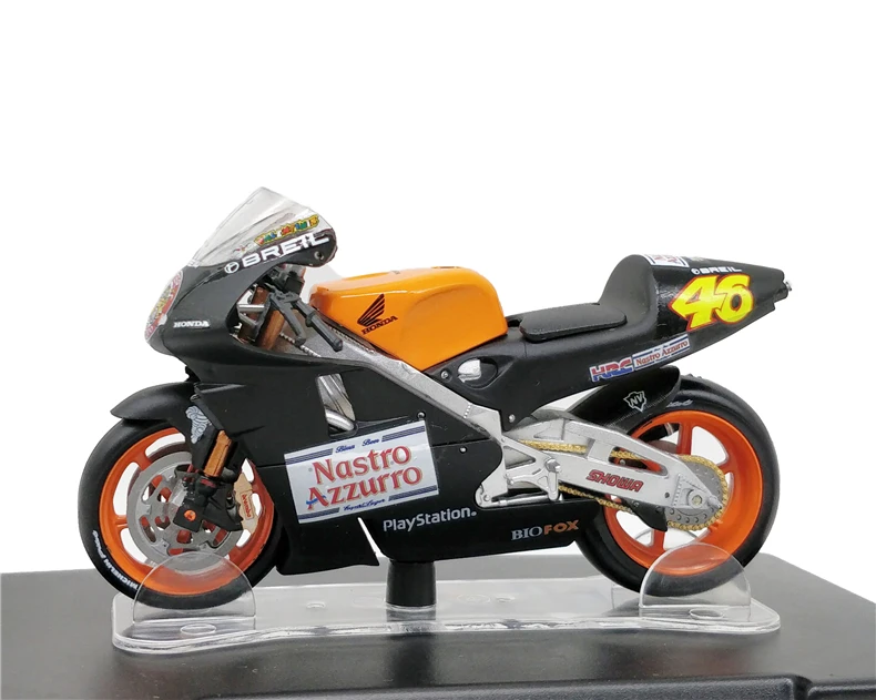 LEO 1:18 NSR 500 test Valencia 2000 Nr.46 Model Racing Motorcycle