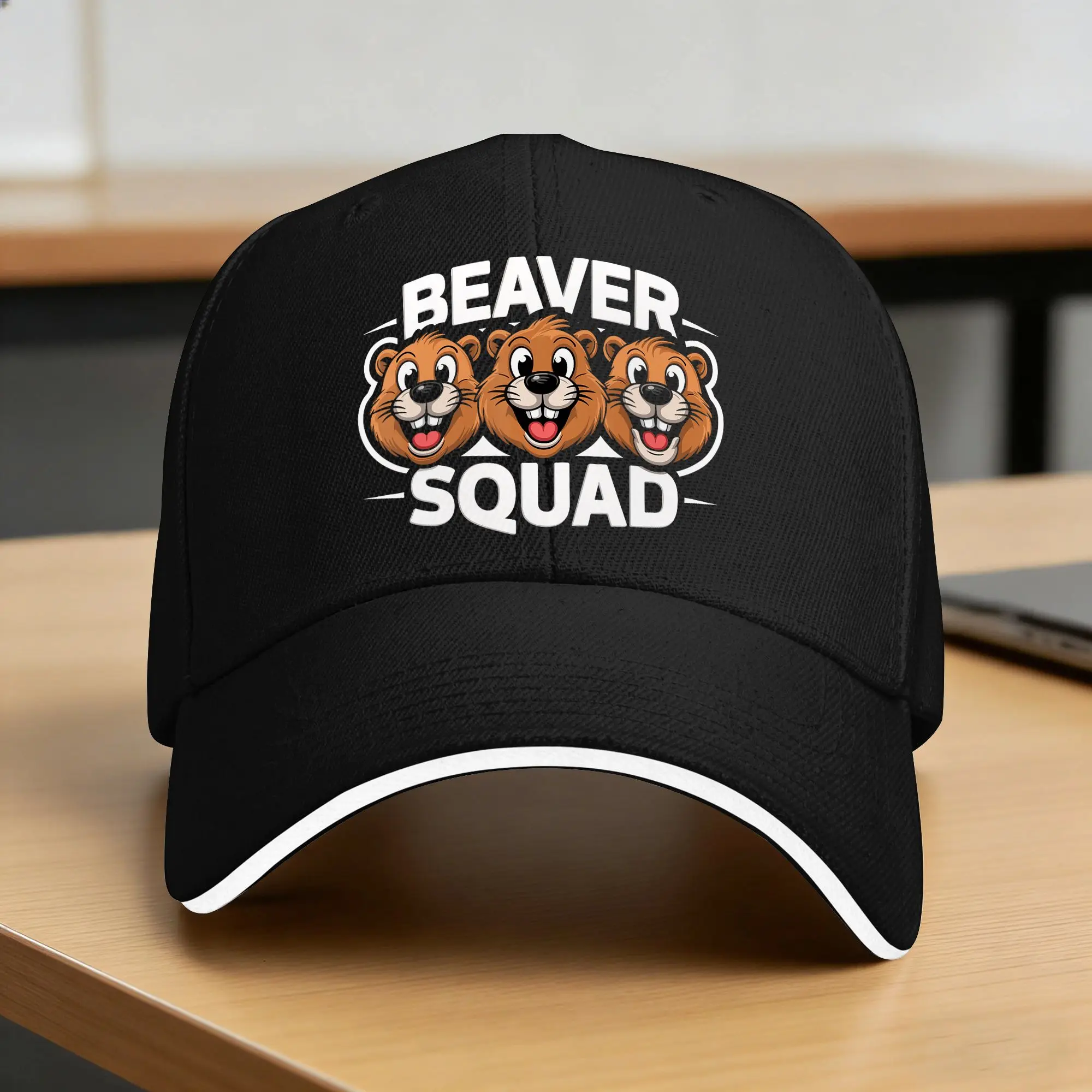 Beaver Squad Design for Beaver Lover Stuff Casual Baseball Cap Spring  Trucker Hat Sun Visor Outdoor Sport Hip Hop Hats
