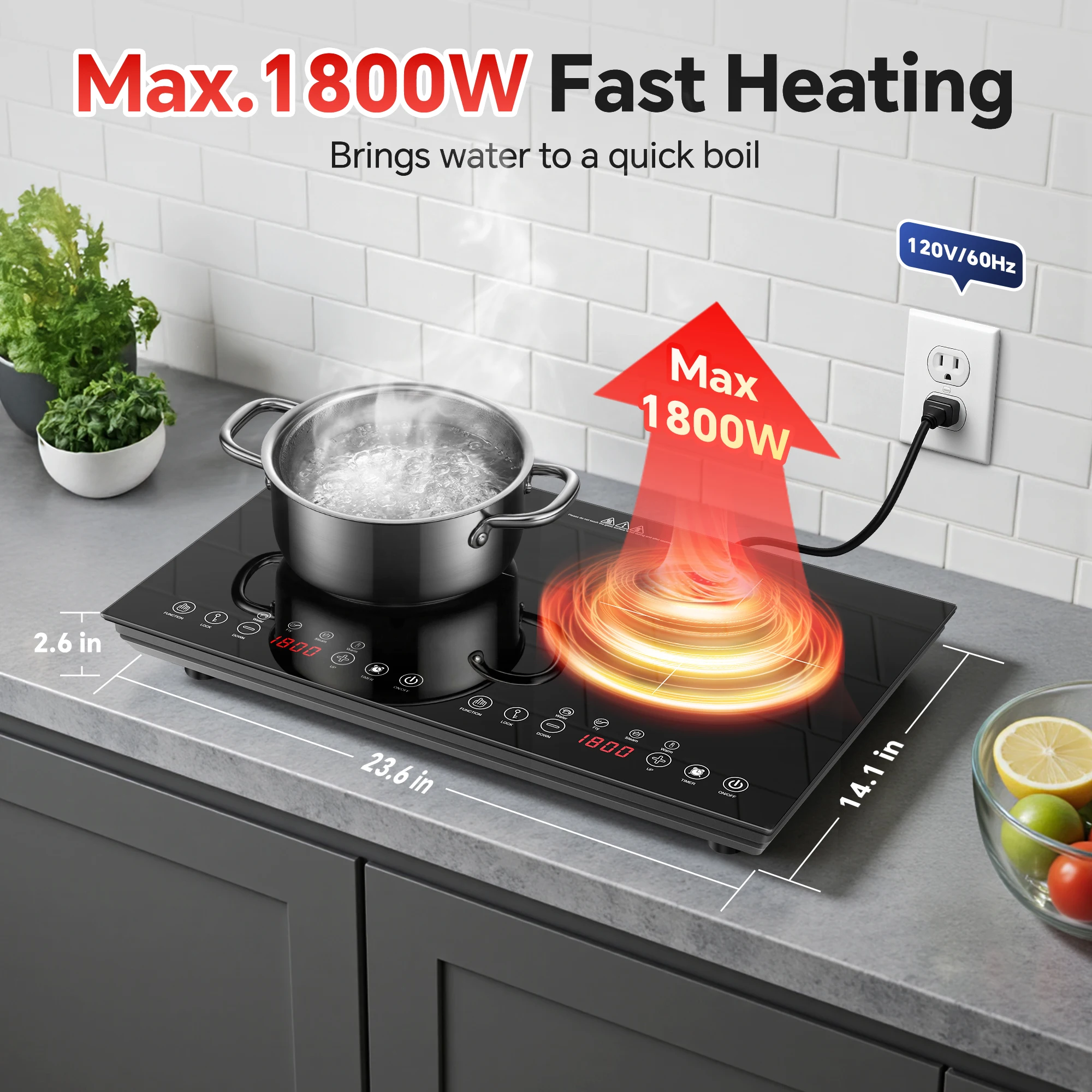 Fogão de Indução Portátil 2 Qu - Induction Cooktop Portable avaliação e preço