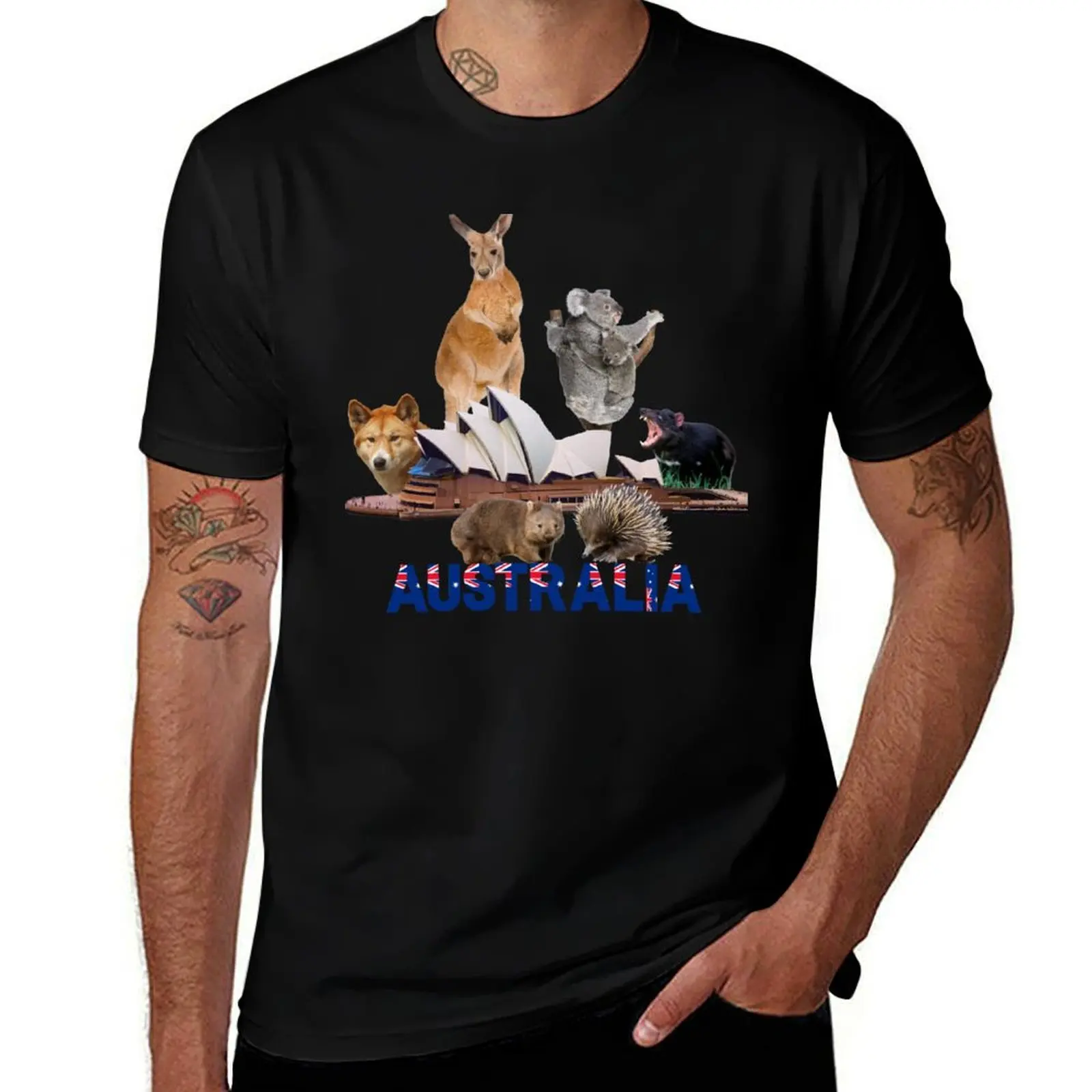 

Australian Native Animals, Australia Day T-Shirt t shirts for man graphic vintage cotton tshirt 100% T-Shirt