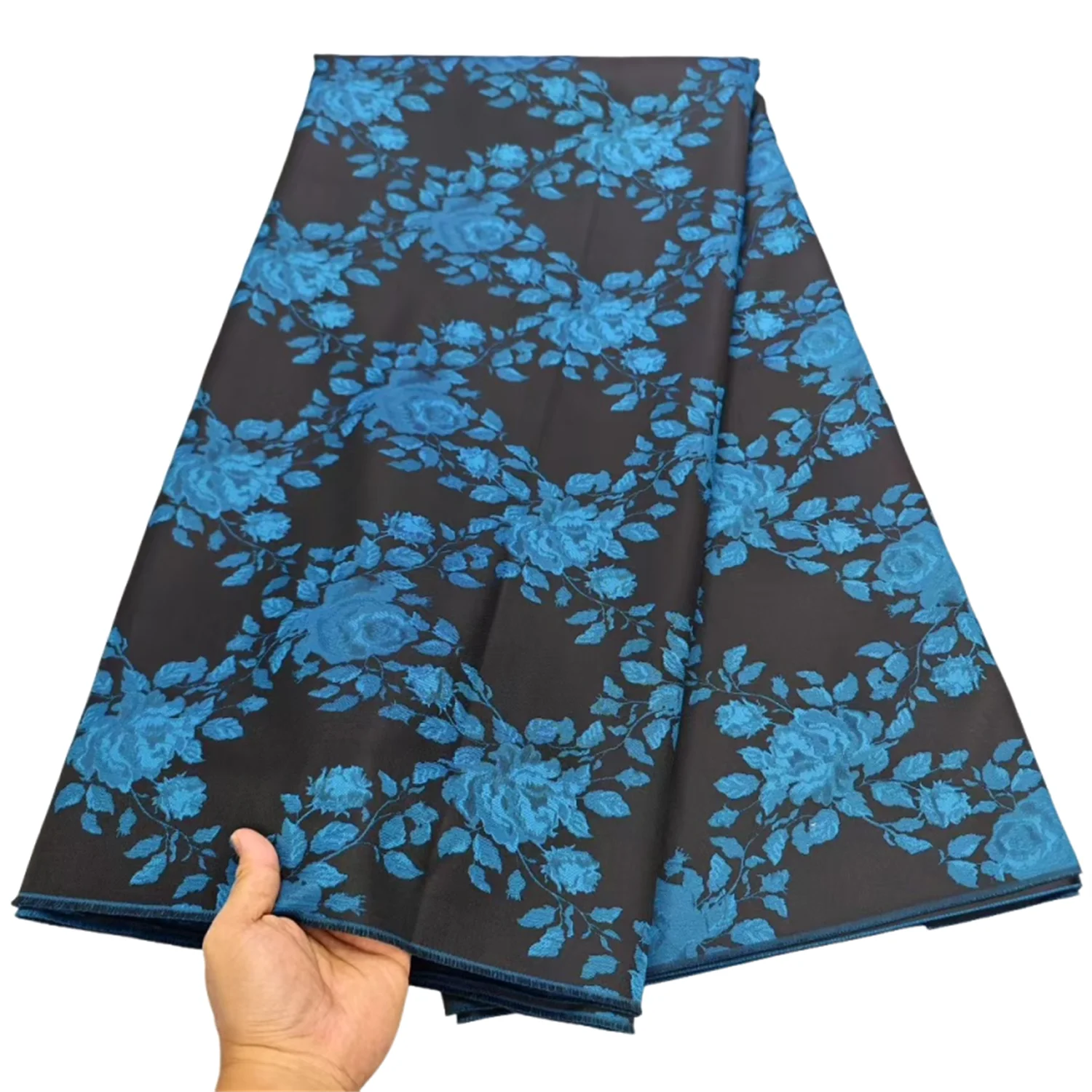 

5 Yards French Romantic Jacquard Fabric For Skirt Dress Windbreaker Brocade Fabrics Wholesale Polyester Women Cloth Diy Sewing