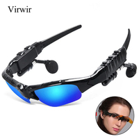 Virwir Fashion Sports Stereo Glasses Earphones Wireless Bluetooth Headphones Polarized Sunglasses Wireless Headset For Driving
