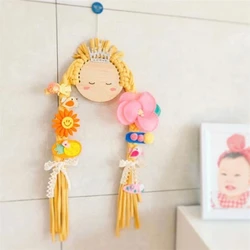 New Rainbow Hair Clips Storage Organizer Unicorn Girl Wall Hanging Decor Hair Bow Holder For Baby Room Decor Hair Accessories