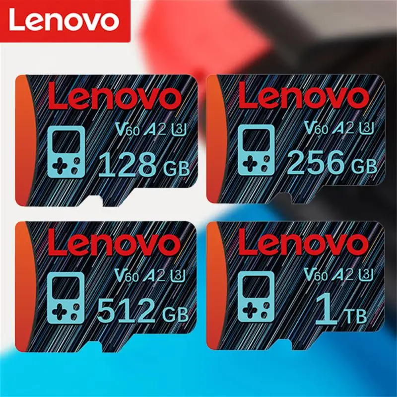 Lenovo-V60 Cartão de Memória para Nintendo Switch, 4K Micro TF, Cartão SD, 64 Game, 2TB, 128GB, 256GB, 512GB, 1TB