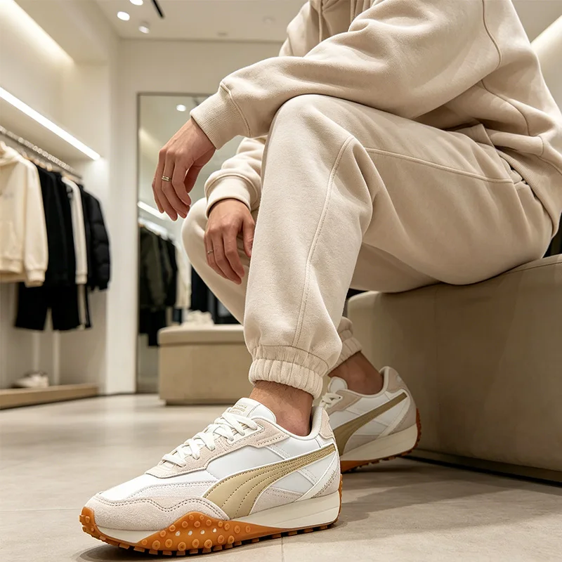 New Puma Blktop Rider Nylon Lt Unisex Low-Top Sneakers Thick-Soled Dad Casual Shoes 401440-04