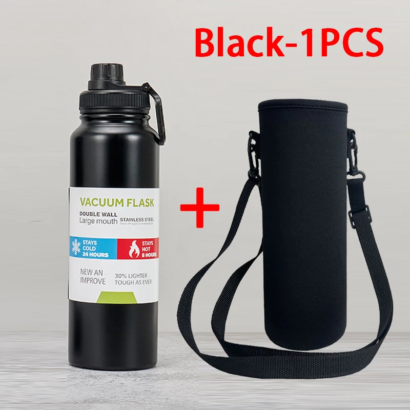600/800/1000ML Thermosfles Roestvrijstalen Auto Thermische Cup Houdt Koud en Warmte Thermische Mok Sport geïsoleerde Cup Thermoskan