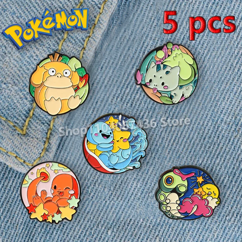 

Cute Pokemon Enamel Pins Anime Metal Badge Cartoon Pikachu Clothing Brooch Badge Backpack for Friends Jewelry Accessories Gift