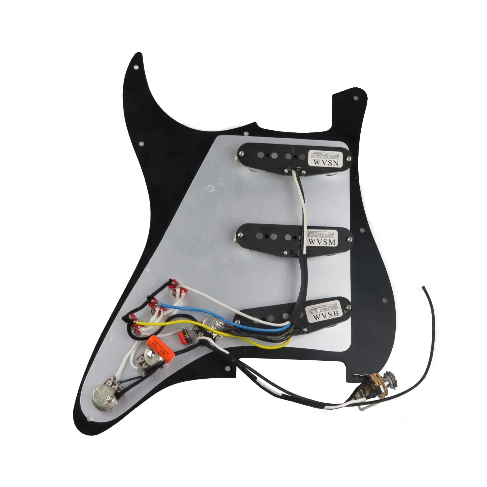 7-Way jenis full loaded Pickguard wilbksss Ainico 5 Satu coil pickup Set untuk Gitar pickup