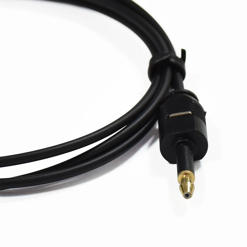 Cabo de áudio Emk-digital toslink, 3,5 spdif óptico, para mini tv box, barra de som, 1m, 1,5 m, 2m